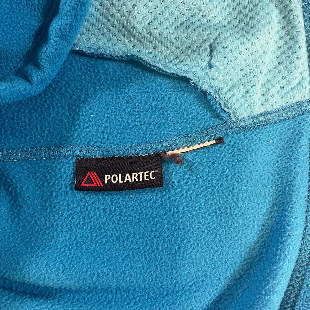Marmot Teal Blue Polartec Full-Zip Fleece Hoodie Jacket Women’s L - Picture 8 of 8